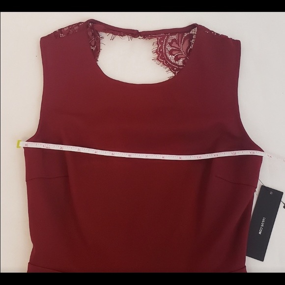 NWT Lulu's Need You Close Lace Backless Dress Wine - Picture 5 of 9